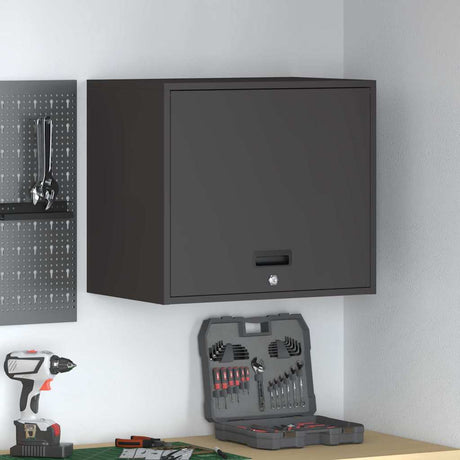 Vidaxl wandkast voor garage zwart 60 x 40 x 53 cm poedercoating staal