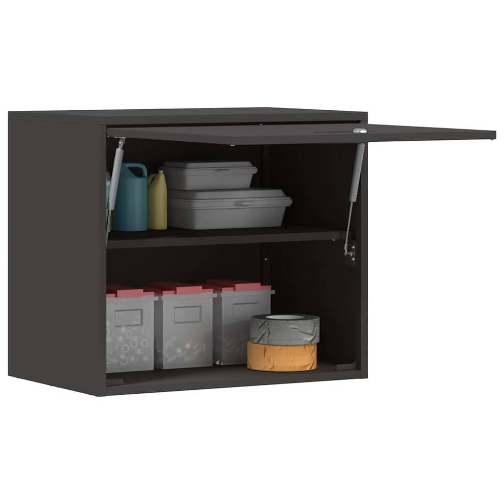 Vidaxl wandkast voor garage zwart 60 x 40 x 53 cm poedercoating staal