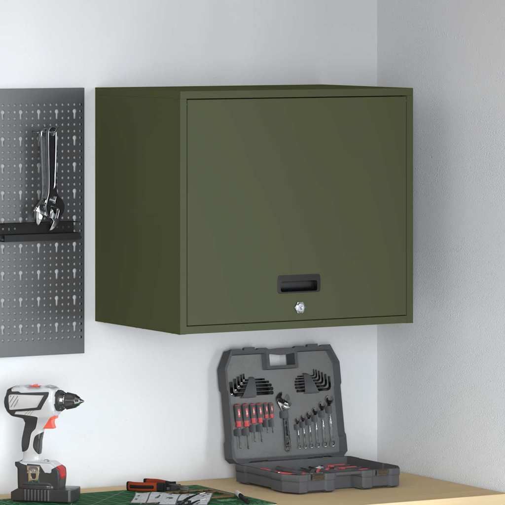 Vidaxl wandkast voor garage olijfgroen 60 x 40 x 53 cm