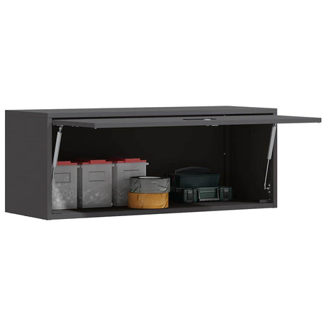 Vidaxl wandkast voor garage zwart 90 x 33 x 35 cm poedercoating staal