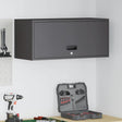 Vidaxl wandkast voor garage zwart 80 x 33 x 35 cm poedercoating staal