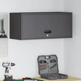 Vidaxl wandkast voor garage zwart 80 x 33 x 35 cm poedercoating staal