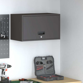 Vidaxl wandkast voor garage zwart 60 x 33 x 35 cm poedercoating staal