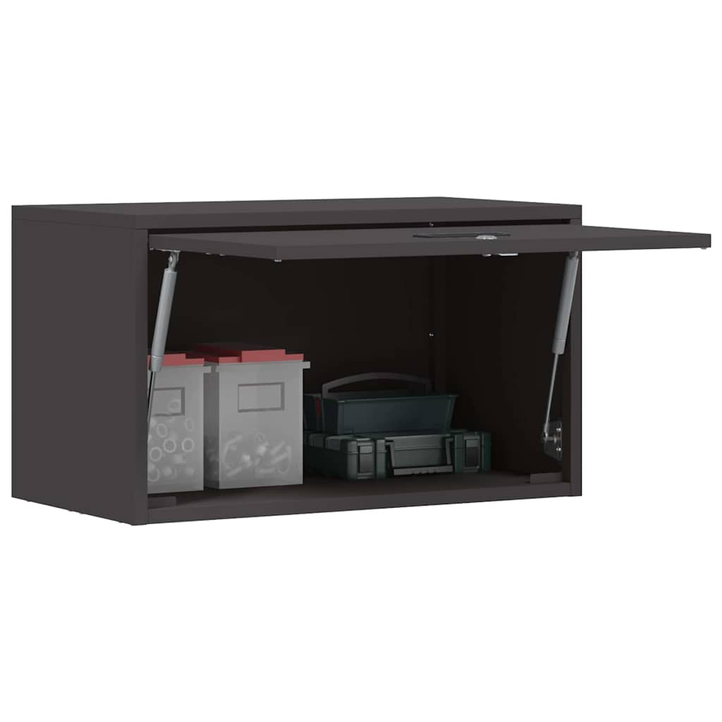 Vidaxl wandkast voor garage zwart 60 x 33 x 35 cm poedercoating staal