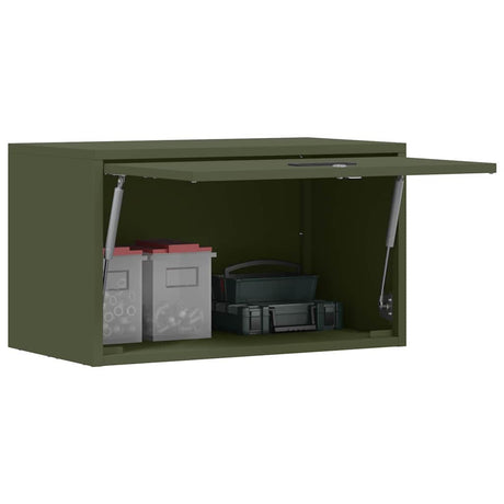 Vidaxl wandkast voor garage olijfgroen 60 x 33 x 35 cm