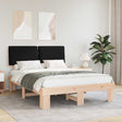 Vidaxl bedframe met gevoerd hoofdgedeelte zwart 150 x 200 cm