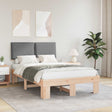 Vidaxl bedframe met gevoerd hoofdgedeelte lichtgrijs 120 x 190 cm