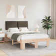 Vidaxl bedframe met gevoerd hoofdgedeelte taupe 120 x 190 cm