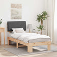 Vidaxl bedframe met gevoerd hoofdgedeelte donkergrijs 100 x 200 cm