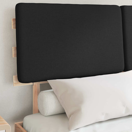 Vidaxl bedframe met gevoerd hoofdgedeelte zwart 150 x 200 cm