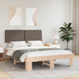 Vidaxl bedframe met gevoerd hoofdgedeelte taupe 150 x 200 cm