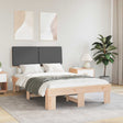 Vidaxl bedframe met gevoerd hoofdgedeelte donkergrijs 120 x 200 cm