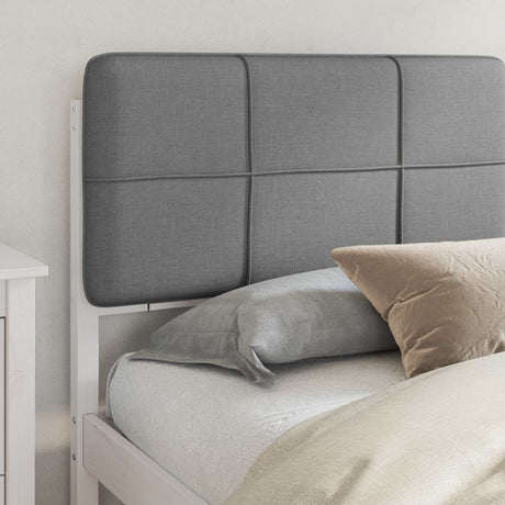 Vidaxl bedframe met gevoerd hoofdgedeelte lichtgrijs 120 x 200 cm