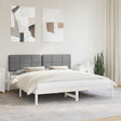 Vidaxl bedframe met gevoerd hoofdgedeelte lichtgrijs 120 x 200 cm