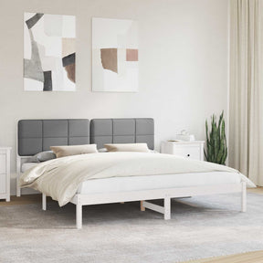 Vidaxl bedframe met gevoerd hoofdgedeelte lichtgrijs 120 x 200 cm