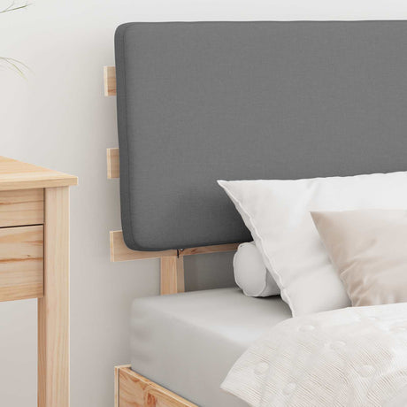 Vidaxl bedframe met gevoerd hoofdgedeelte lichtgrijs 75 x 190 cm