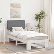Vidaxl bedframe met gevoerd hoofdgedeelte lichtgrijs 75 x 190 cm