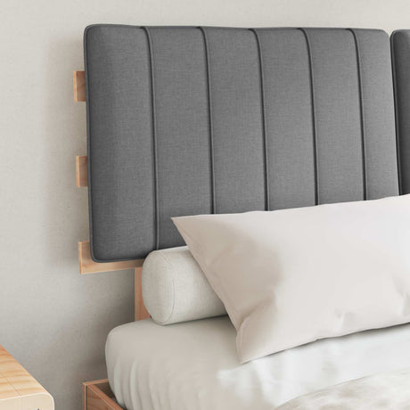Vidaxl bedframe met gevoerd hoofdgedeelte lichtgrijs 140 x 200 cm