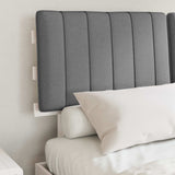 Vidaxl bedframe met gevoerd hoofdgedeelte lichtgrijs 135 x 190 cm