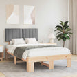 Vidaxl bedframe met gevoerd hoofdgedeelte lichtgrijs 120 x 190 cm