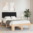 Vidaxl bedframe met gevoerd hoofdgedeelte zwart 120 x 190 cm