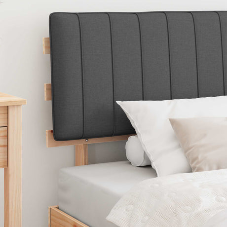 Vidaxl bedframe met gevoerd hoofdgedeelte donkergrijs 100 x 200 cm
