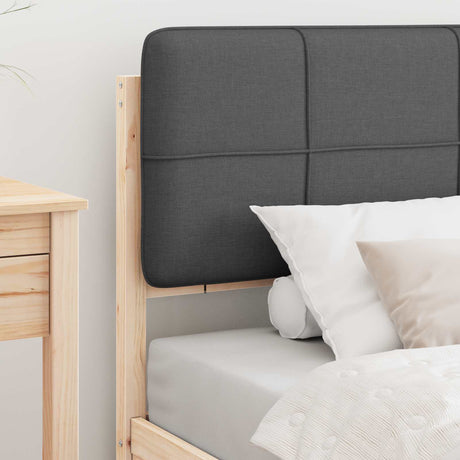 Vidaxl bedframe met gevoerd hoofdgedeelte donkergrijs 80 x 200 cm