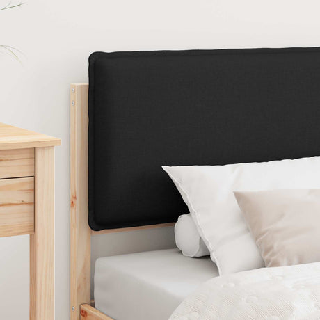 Vidaxl bedframe met gevoerd hoofdgedeelte zwart 80 x 200 cm
