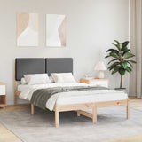 Vidaxl bedframe met gevoerd hoofdgedeelte donkergrijs 120 x 200 cm