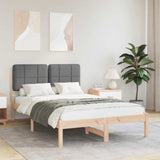 Vidaxl bedframe met gevoerd hoofdgedeelte donkergrijs 120 x 200 cm