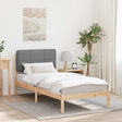 Vidaxl bedframe met gevoerd hoofdgedeelte lichtgrijs 100 x 200 cm