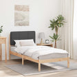 Vidaxl bedframe met gevoerd hoofdgedeelte donkergrijs 100 x 200 cm