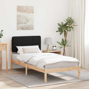 Vidaxl bedframe met gevoerd hoofdgedeelte zwart 75 x 190 cm