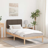 Vidaxl bedframe met gevoerd hoofdgedeelte taupe 75 x 190 cm