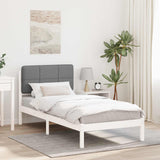 Vidaxl bedframe met gevoerd hoofdgedeelte lichtgrijs 75 x 190 cm