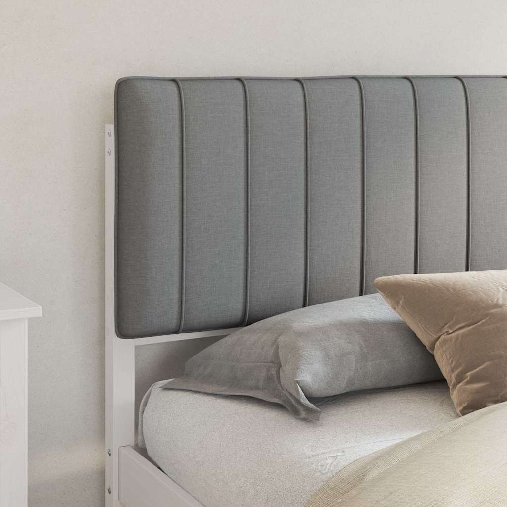 Vidaxl bedframe met gevoerd hoofdgedeelte lichtgrijs 180 x 200 cm