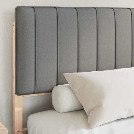 Vidaxl bedframe met gevoerd hoofdgedeelte lichtgrijs 150 x 200 cm
