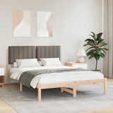 Vidaxl bedframe met gevoerd hoofdgedeelte taupe 140 x 200 cm