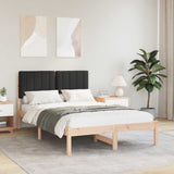 Vidaxl bedframe met gevoerd hoofdgedeelte natuurlijk en zwart