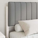 Vidaxl bedframe met gevoerd hoofdgedeelte lichtgrijs 140 x 190 cm