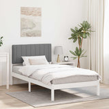 Vidaxl bedframe met gevoerd hoofdgedeelte lichtgrijs 100 x 200 cm