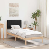 Vidaxl bedframe met gevoerd hoofdgedeelte zwart 75 x 190 cm