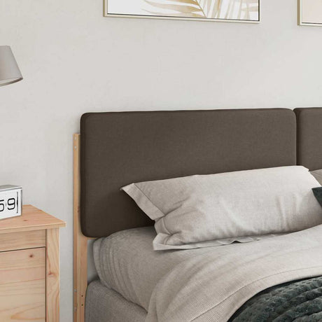 Vidaxl gestoffeerd hoofdbord bruin en taupe 200 cm massief grenenhout