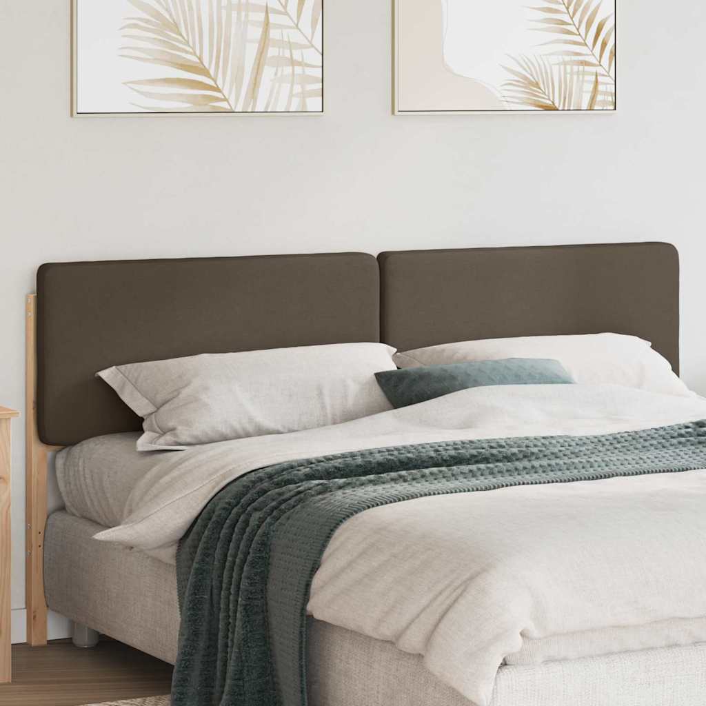 Vidaxl gestoffeerd hoofdbord bruin en taupe 200 cm massief grenenhout