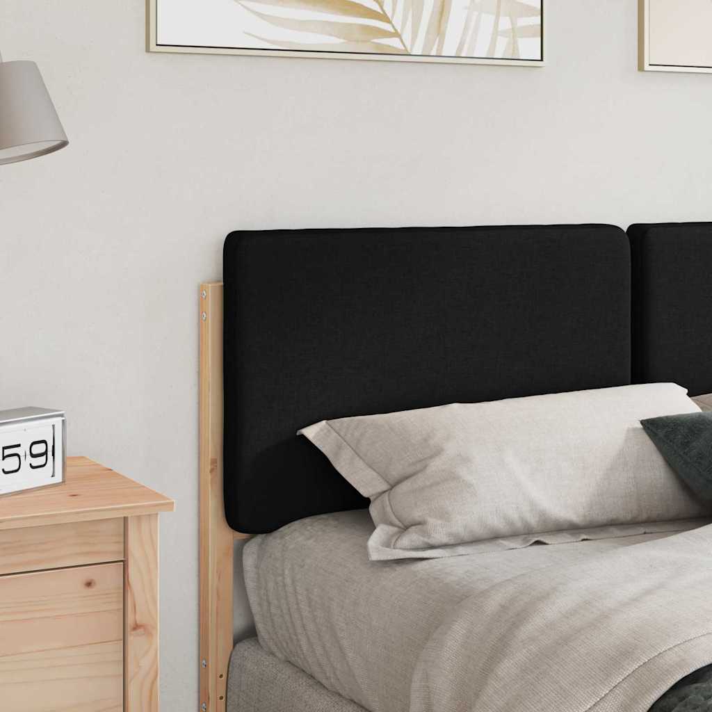 Vidaxl gestoffeerd hoofdbord bruin en zwart 150 cm massief grenenhout