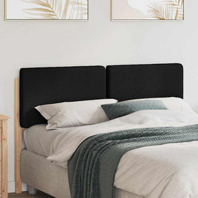 Vidaxl gestoffeerd hoofdbord bruin en zwart 150 cm massief grenenhout
