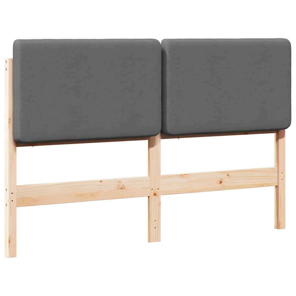 Vidaxl gestoffeerd hoofdbord bruin en licht grijs 135 cm