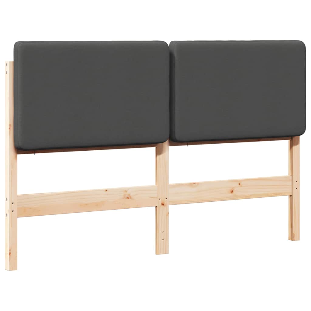 Vidaxl gestoffeerd hoofdbord bruin en donkergrijs 135 cm