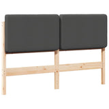 Vidaxl gestoffeerd hoofdbord bruin en donkergrijs 135 cm