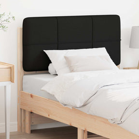 Vidaxl gestoffeerd hoofdbord bruin en zwart 90 cm massief grenenhout